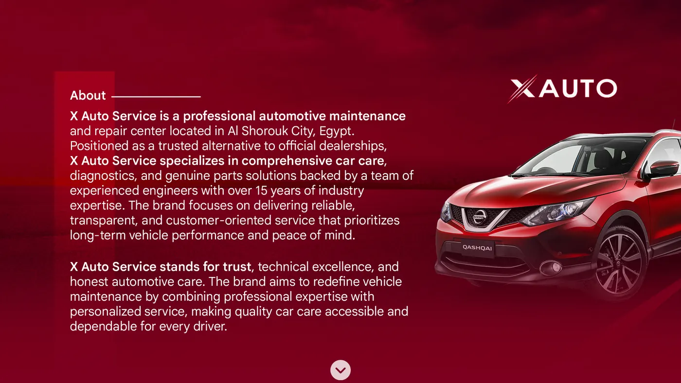 نبذة عن X Auto Service، مركز صيانة وإصلاح سيارات في مدينة الشروق، مصر